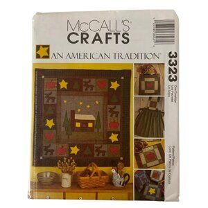 McCalls Crafts 3323 American Tradition Quilt Apron Pillow Sewing Pattern 2001